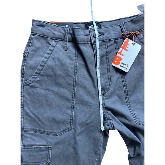 BASS OUTDOOR Women's High-Rise Canvas Cargo Pants FORGED IRON NWT SIZE 0 - Picture 10 of 10